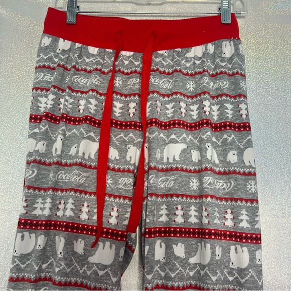 Coca-cola pants pjs polar bears soda drink lovers Christmas winter theme lounge - Picture 8 of 8